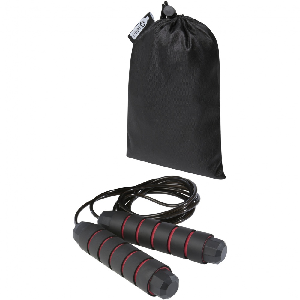 Logo trade promotional merchandise image of: Austin soft skipping rope in recycled PET pouch