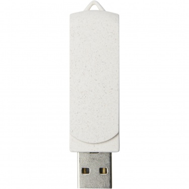 Logo trade promotional giveaways picture of: Rotate 4GB wheat straw USB flash drive