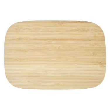 Logo trade promotional giveaways image of: Tite stainless steel lunch box with bamboo lid