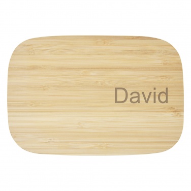 Logo trade promotional items picture of: Tite stainless steel lunch box with bamboo lid