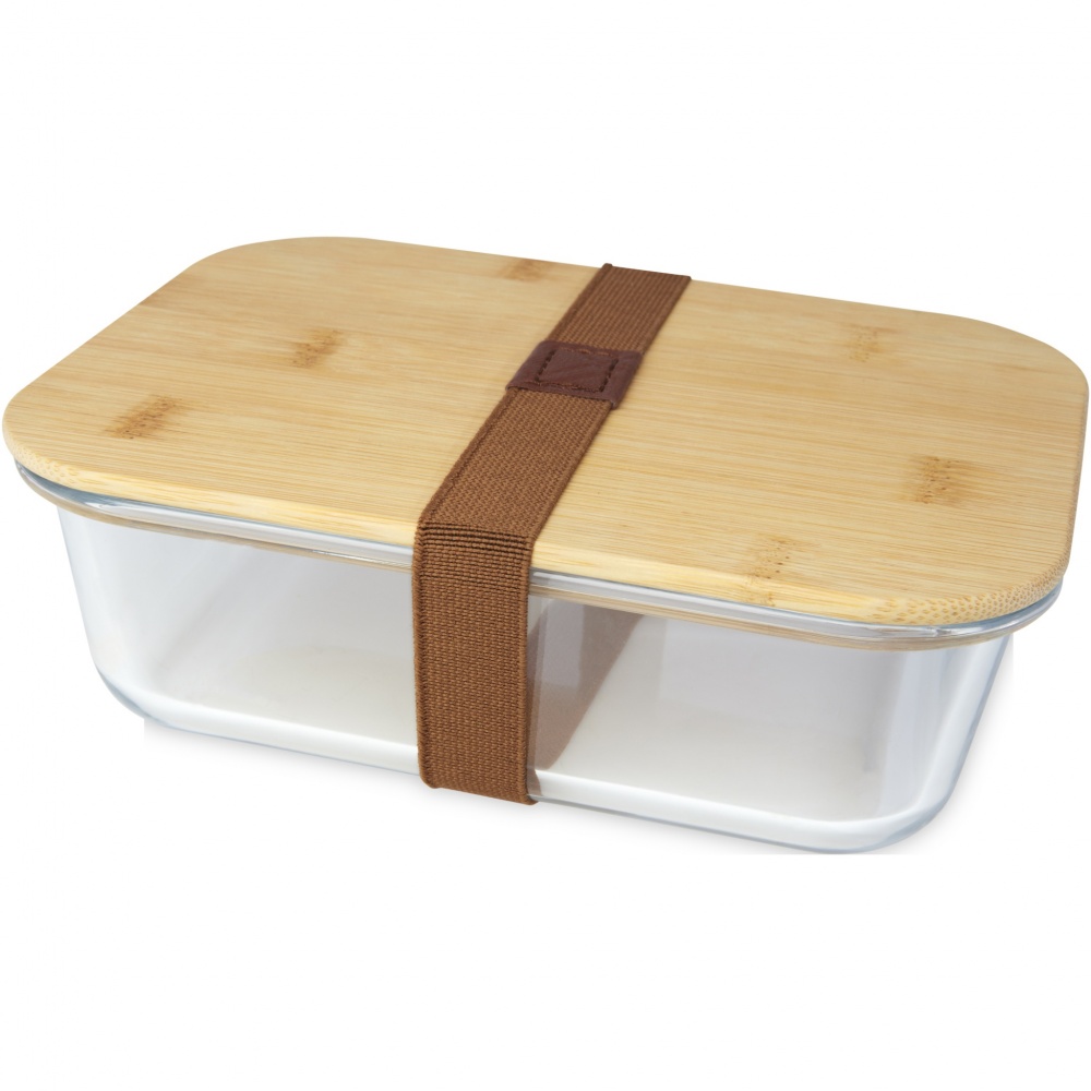 Logo trade promotional products picture of: Roby glass lunch box with bamboo lid