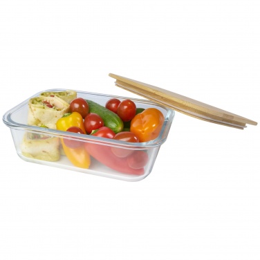 Logotrade advertising products photo of: Roby glass lunch box with bamboo lid