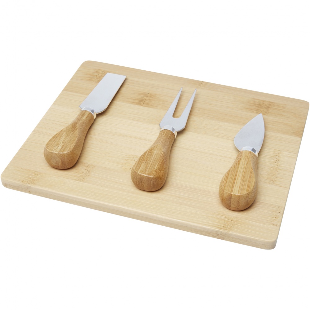 Logotrade promotional product picture of: Ement bamboo cheese board and tools