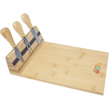 Logo trade advertising products picture of: Mancheg bamboo magnetic cheese board and tools