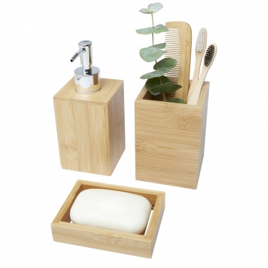Logotrade promotional merchandise photo of: Hedon 3-piece bamboo bathroom set