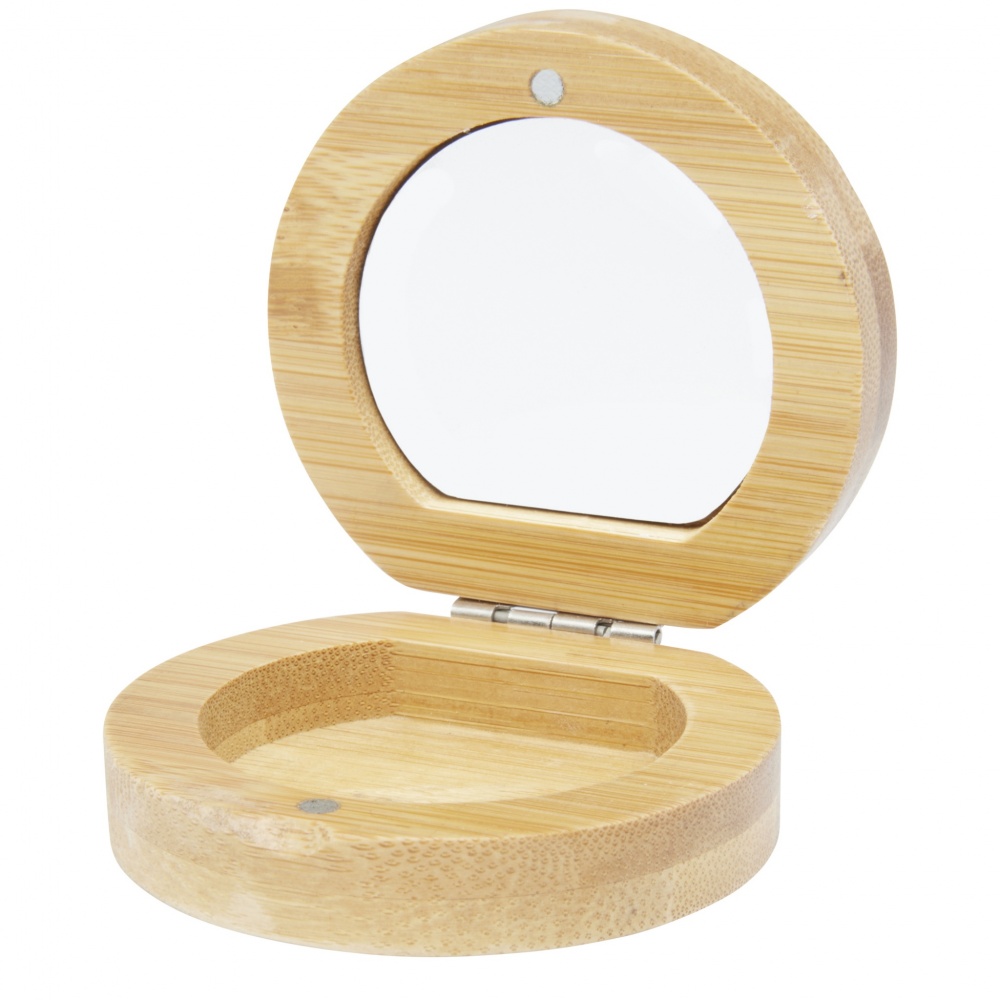 Logo trade corporate gifts picture of: Afrodit bamboo pocket mirror
