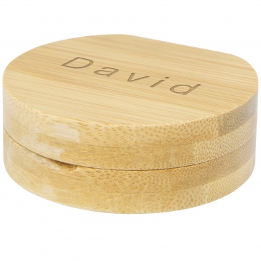 Logo trade promotional item photo of: Afrodit bamboo pocket mirror