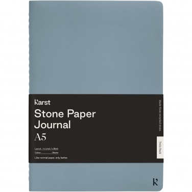 Logo trade promotional merchandise picture of: Karst® A5 stone paper journal twin pack