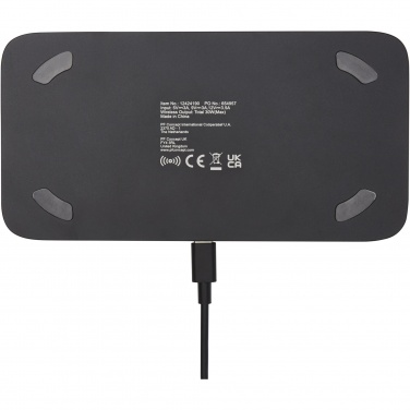 Logo trade business gifts image of: Hybrid 15W premium dual wireless charging pad