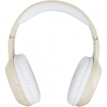 Logo trade promotional merchandise photo of: Riff wheat straw Bluetooth® headphones with microphone