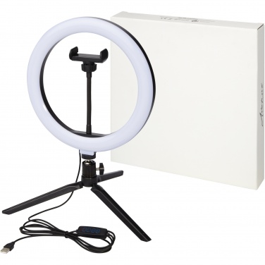 Logo trade promotional products picture of: Studio ring light for selfies and vlogging with phone holder and tripod
