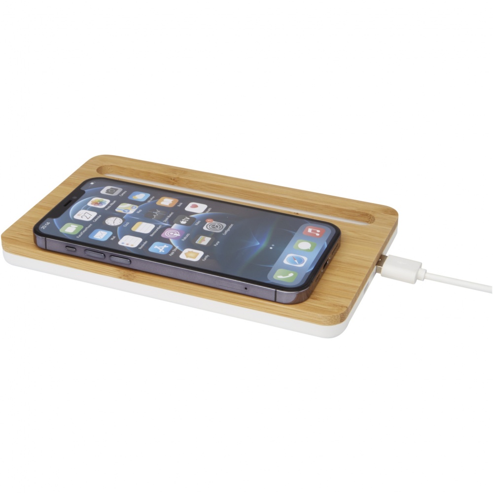Logotrade promotional merchandise image of: Medake 10W bamboo wireless charger
