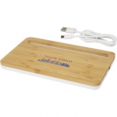 Logo trade promotional gifts picture of: Medake 10W bamboo wireless charger
