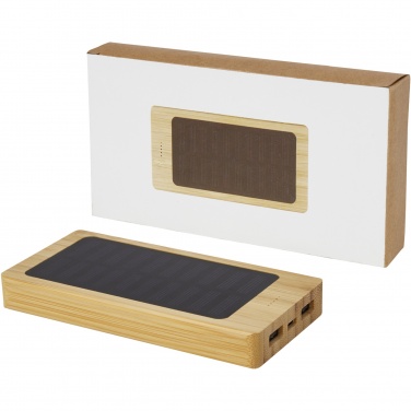 Logotrade business gift image of: Alata 8000 mAh bamboo solar power bank