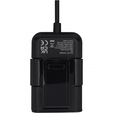 Logotrade promotional item image of: Pilot dual car charger with QC 3.0 dual back seat extended charger