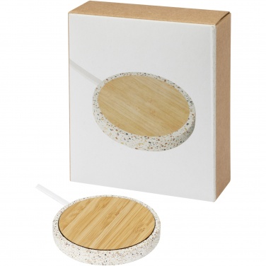 Logotrade promotional giveaway image of: Terrazzo 10W wireless bamboo charging pad