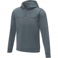 Sayan men's half zip anorak hooded sweater, Steel grey