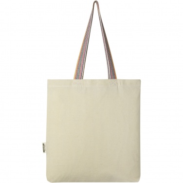 Logo trade advertising products picture of: Rainbow 180 g/m² recycled cotton tote bag 5L