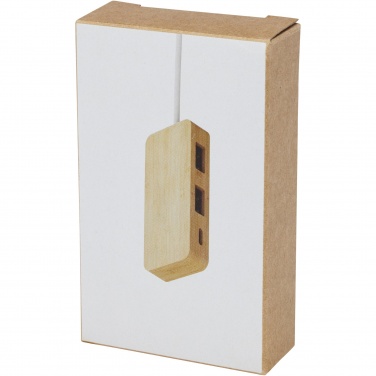 Logo trade business gift photo of: Tapas bamboo USB hub