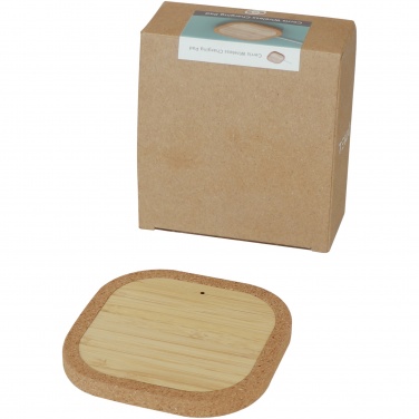 Logo trade promotional products picture of: Cerris 15W cork wireless charging pad