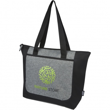 Logotrade corporate gift picture of: Reclaim GRS recycled two-tone zippered tote bag 15L