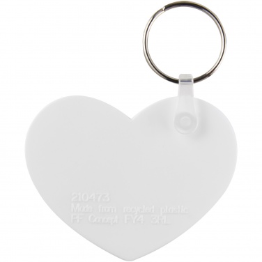 Logotrade promotional product picture of: Tait heart-shaped recycled keychain