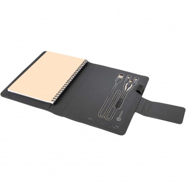 Logotrade promotional item image of: SCX.design O16 A5 light-up notebook power bank