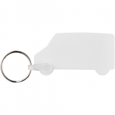 Logo trade promotional merchandise image of: Tait van-shaped recycled keychain