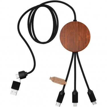 Logotrade promotional items photo of: SCX.design C40 5-in-1 rPET light-up logo charging cable and 10W charging pad