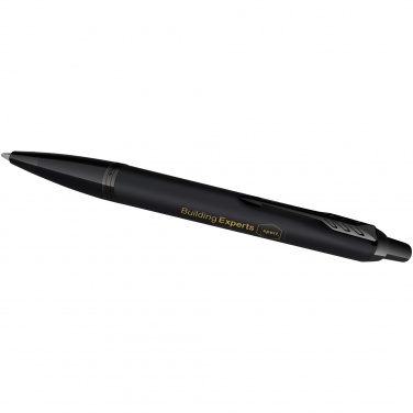 Logo trade promotional merchandise image of: Parker IM achromatic ballpoint and rollerball pen set with gift box