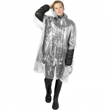 Logotrade advertising product image of: Mayan recycled plastic disposable rain poncho with storage pouch