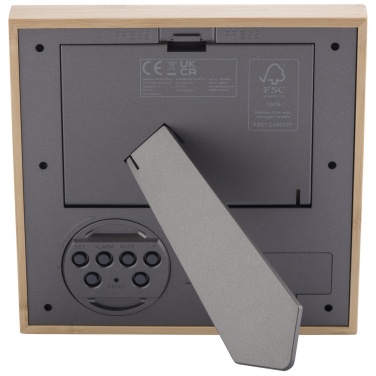 Logotrade promotional products photo of: Sasa bamboo photo frame with thermometer