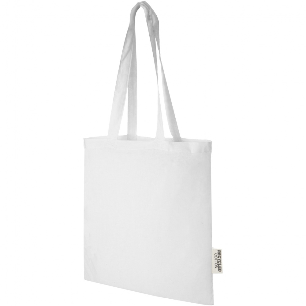Logotrade promotional gift image of: Madras 140 g/m2 GRS recycled cotton tote bag 7L
