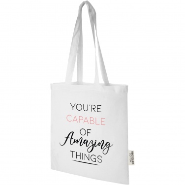 Logo trade promotional items picture of: Madras 140 g/m2 GRS recycled cotton tote bag 7L