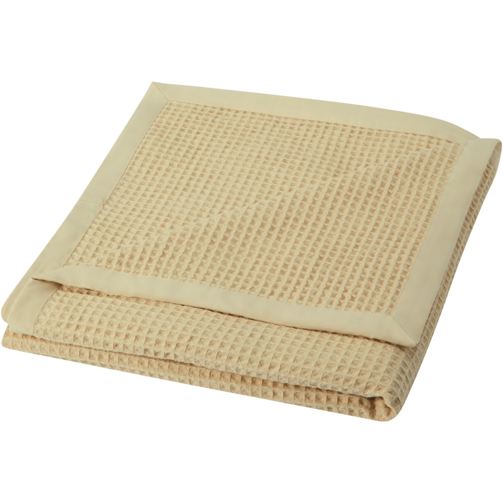Logo trade promotional merchandise image of: Abele 150 x 140 cm cotton waffle blanket