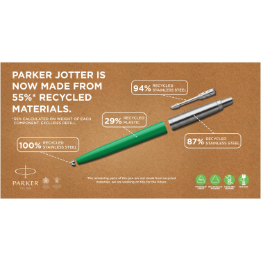 Logo trade promotional gift photo of: Parker Jotter Recycled ballpoint pen
