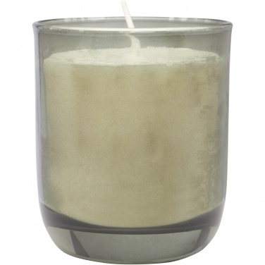 Logo trade advertising products image of: Wellmark Discovery 200 ml hand soap dispenser and 150 g scented candle set - dark amber fragrance