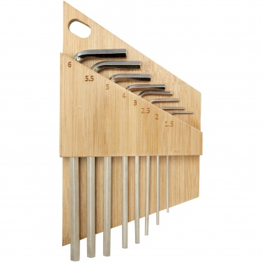 Logo trade promotional merchandise picture of: Allen bamboo hex key tool set