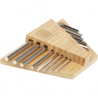 Logotrade promotional item picture of: Allen bamboo hex key tool set