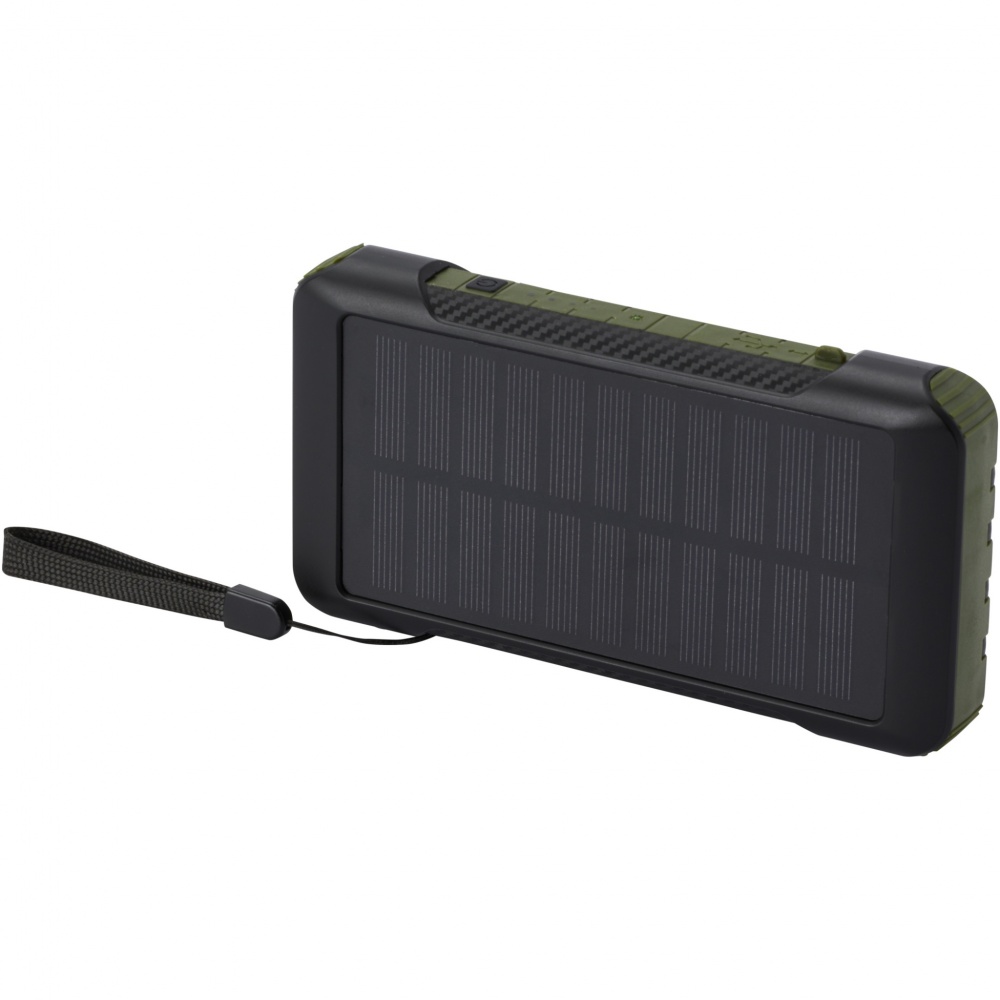 Logotrade promotional merchandise picture of: Soldy 10.000 mAh RCS recycled plastic solar dynamo power bank 