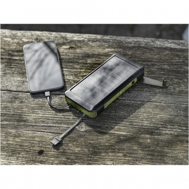 Logotrade promotional gift picture of: Soldy 10.000 mAh RCS recycled plastic solar dynamo power bank 