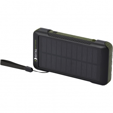 Logo trade business gifts image of: Soldy 10.000 mAh RCS recycled plastic solar dynamo power bank 