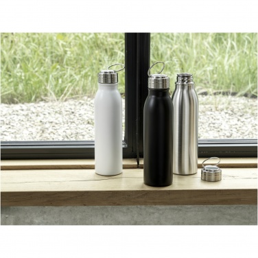 Logotrade promotional product image of: Harper 700 ml RCS certified stainless steel water bottle with metal loop
