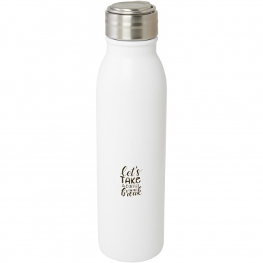 Logotrade advertising product image of: Harper 700 ml RCS certified stainless steel water bottle with metal loop