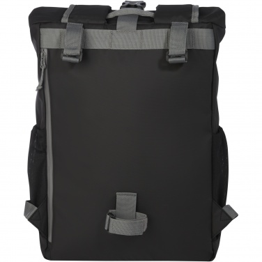 Logo trade promotional gifts image of: Aqua 15" GRS recycled water resistant roll-top bike bag 20L