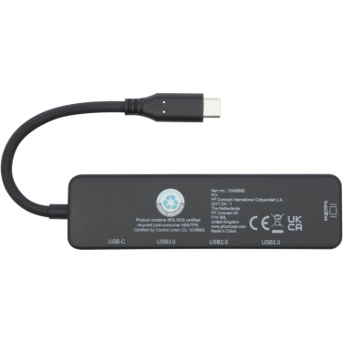 Logotrade advertising products photo of: Loop RCS recycled plastic multimedia adapter USB 2.0-3.0 with HDMI port