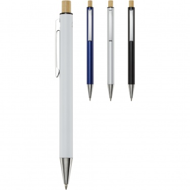Logotrade promotional merchandise picture of: Cyrus recycled aluminium ballpoint pen (blue ink)