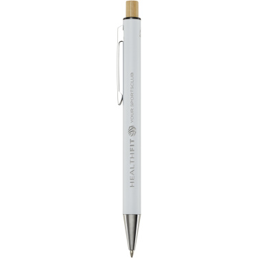 Logo trade promotional merchandise photo of: Cyrus recycled aluminium ballpoint pen (black ink)