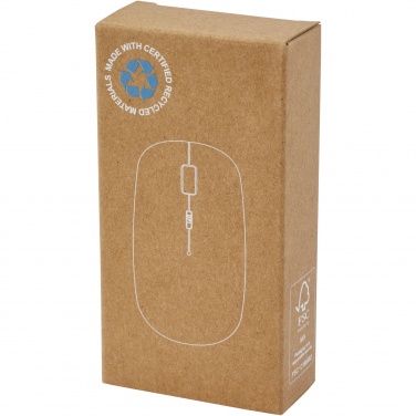 Logo trade promotional products image of: Menlo RCS recycled plastic wireless mouse 