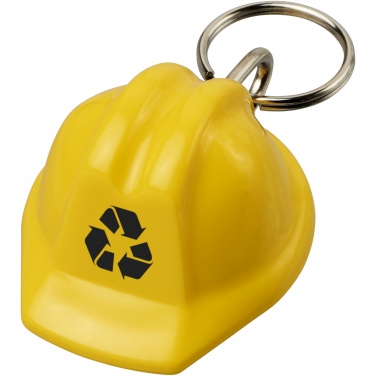 Logo trade promotional product photo of: Kolt hard hat-shaped recycled keychain
